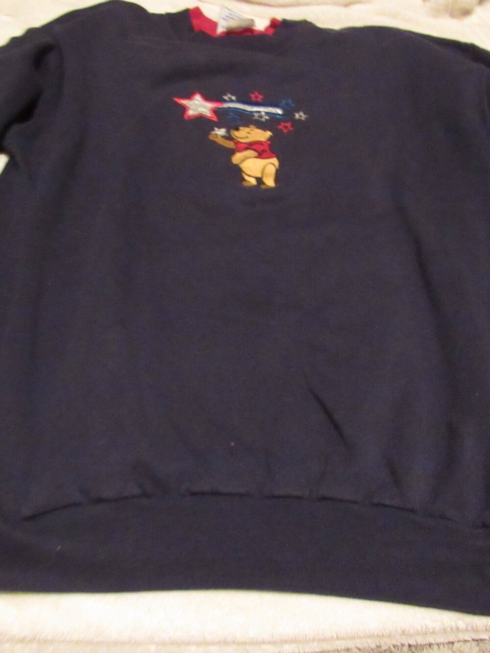 Vintage Disney Winnie the Pooh Blue Sweatshirt Size large USED